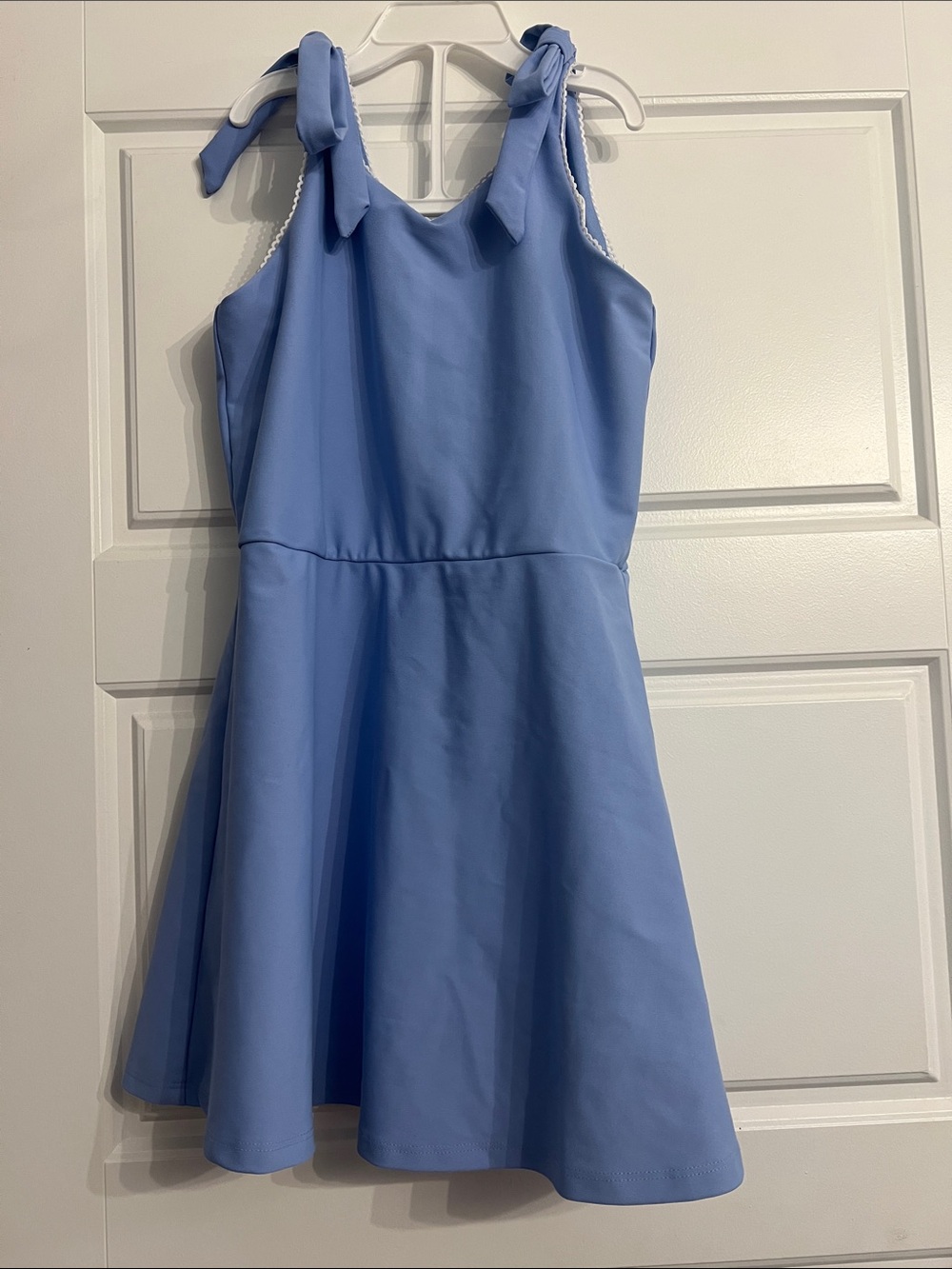 Old Navy Light Blue Tie-Shoulder A-Line Dress